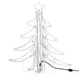 VidaXL Weihnachtsfigurenbaum 3 Stk. faltbar mit LEDs 87x87x93 cm warmweiß