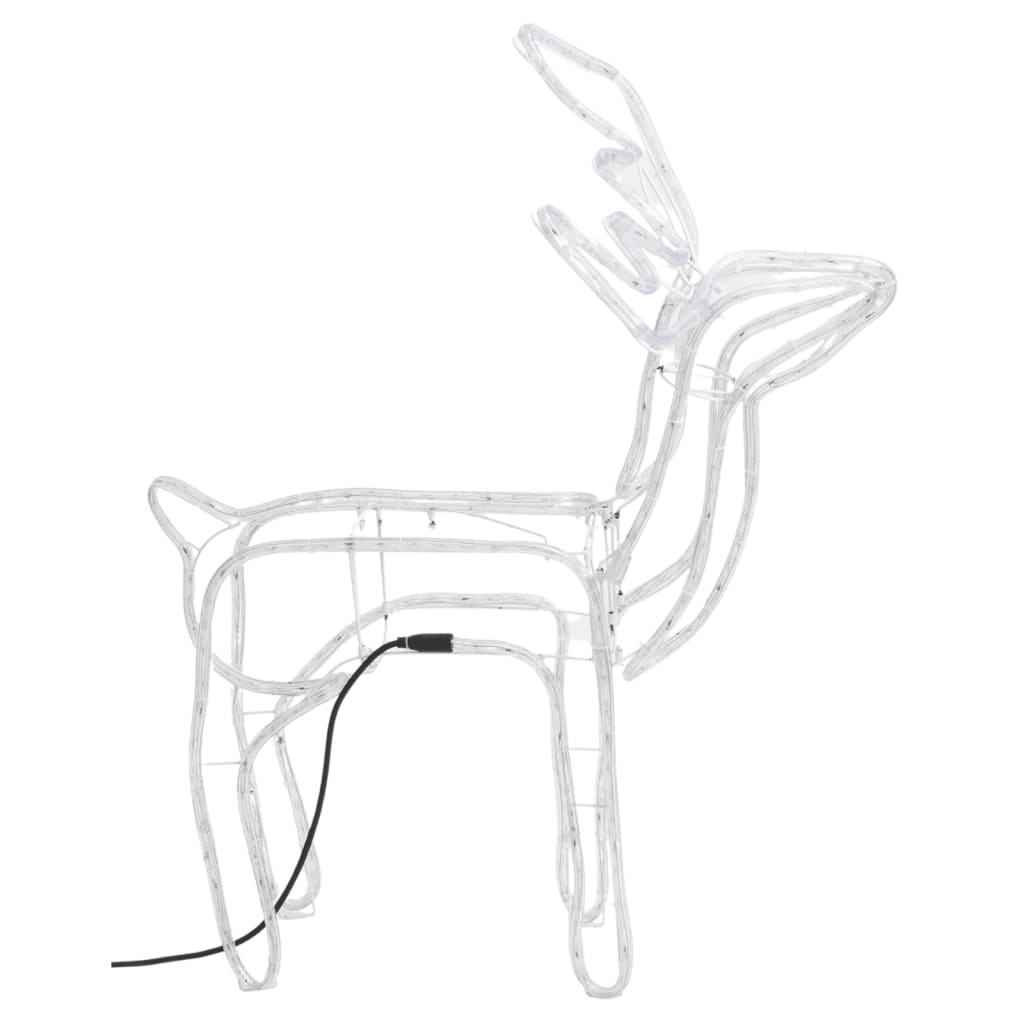 VidaXL Weihnachtsfigur Rentier 2 Stück 76x42x87 cm warmweiß