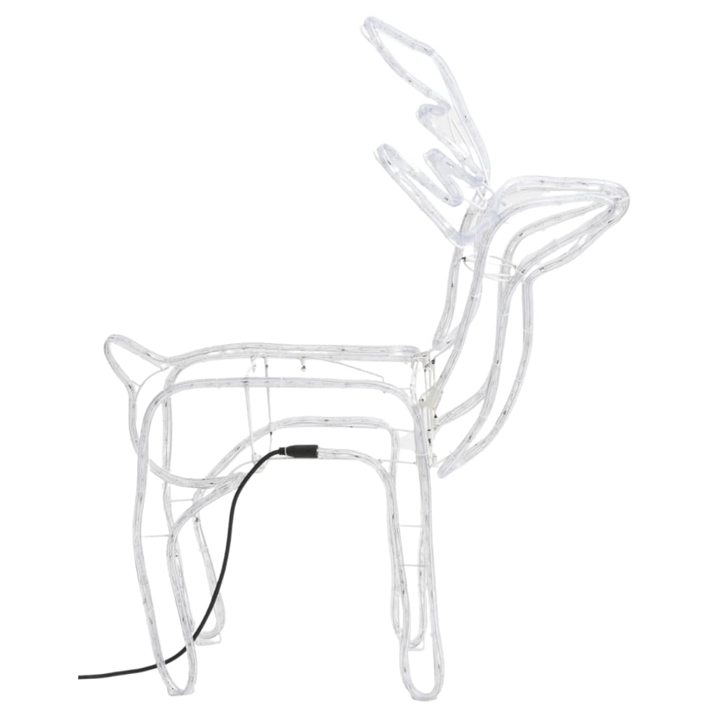 VidaXL Weihnachtsfigur Rentier 3 Stück 76x42x87 cm warmweiß