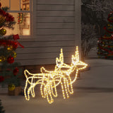 VidaXL Weihnachtsfigur Rentier 2 Stk. 60x30x60 cm warmweiß