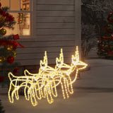 VidaXL Weihnachtsfigur Rentier 3 Stück 60x30x60 cm warmweiß