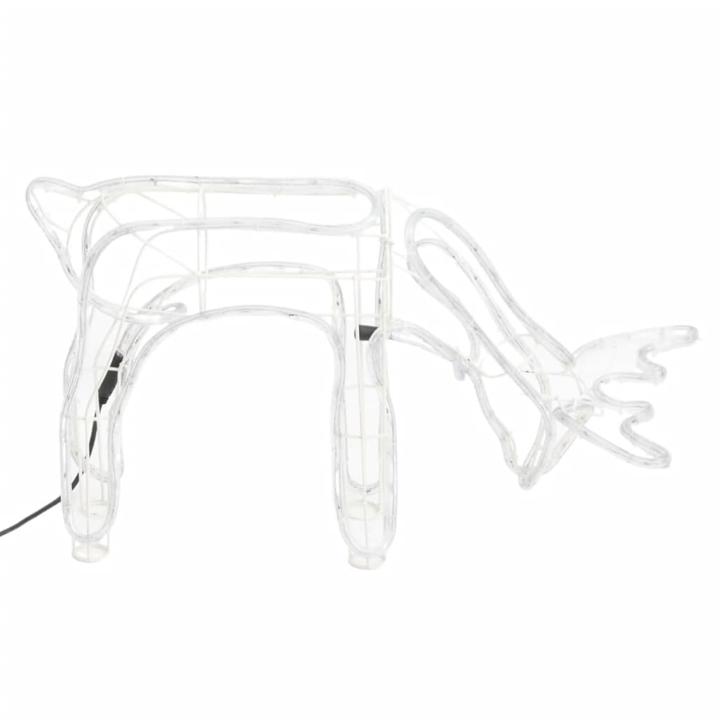 VidaXL Weihnachtsfigur Rentier 3 Stück 73x31x45 cm warmweiß