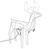 VidaXL Weihnachtsfigur Rentier mit beweglichem Kopf 2 Stk. Warmweiß