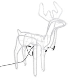 VIDAXL JULE FIGURE REINDEER MED MOVE HOVED 2 PCS 76X42X87 CM Cold White