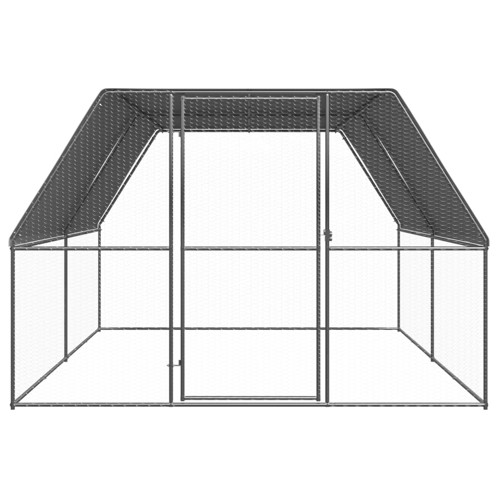 Vidaxl Buitenhok pour les poulets 3x4x2 m en acier galvanisé