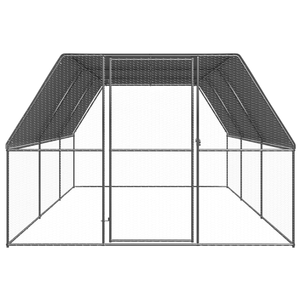 VidaXL Buitenhok for chickens 3x6x2 m galvanized steel