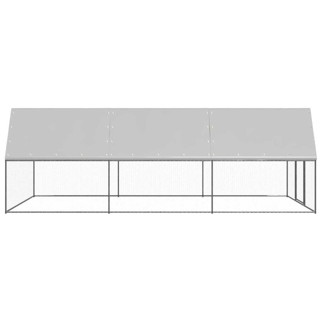 VidaXL Buitenhok for chickens 3x6x2 m galvanized steel