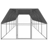 Vidaxl Outdoor Loft fir Chicken 3x12x2 m galvaniséiert Stol