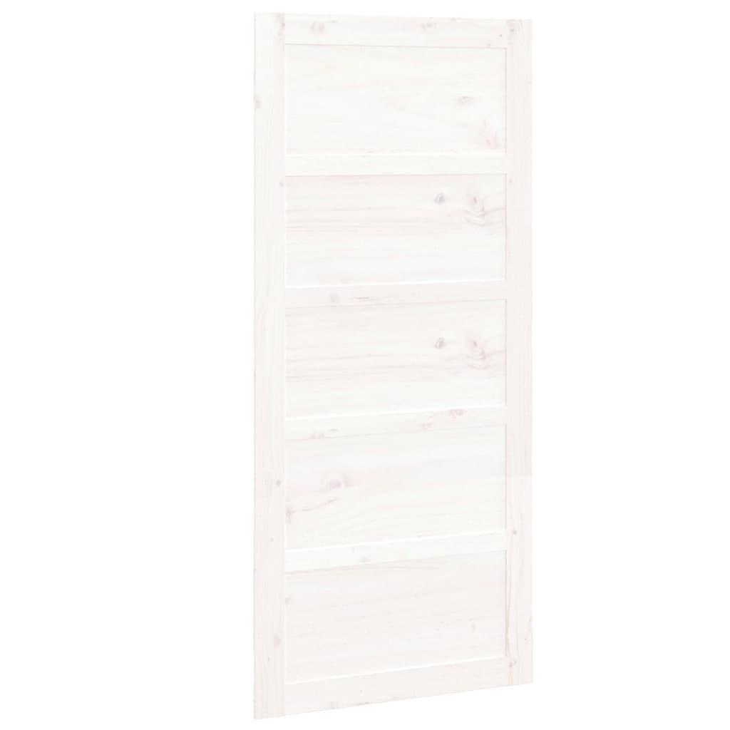 Puerta corredera de Vidaxl 90x1.8x204.5 cm de pino sólido blanco