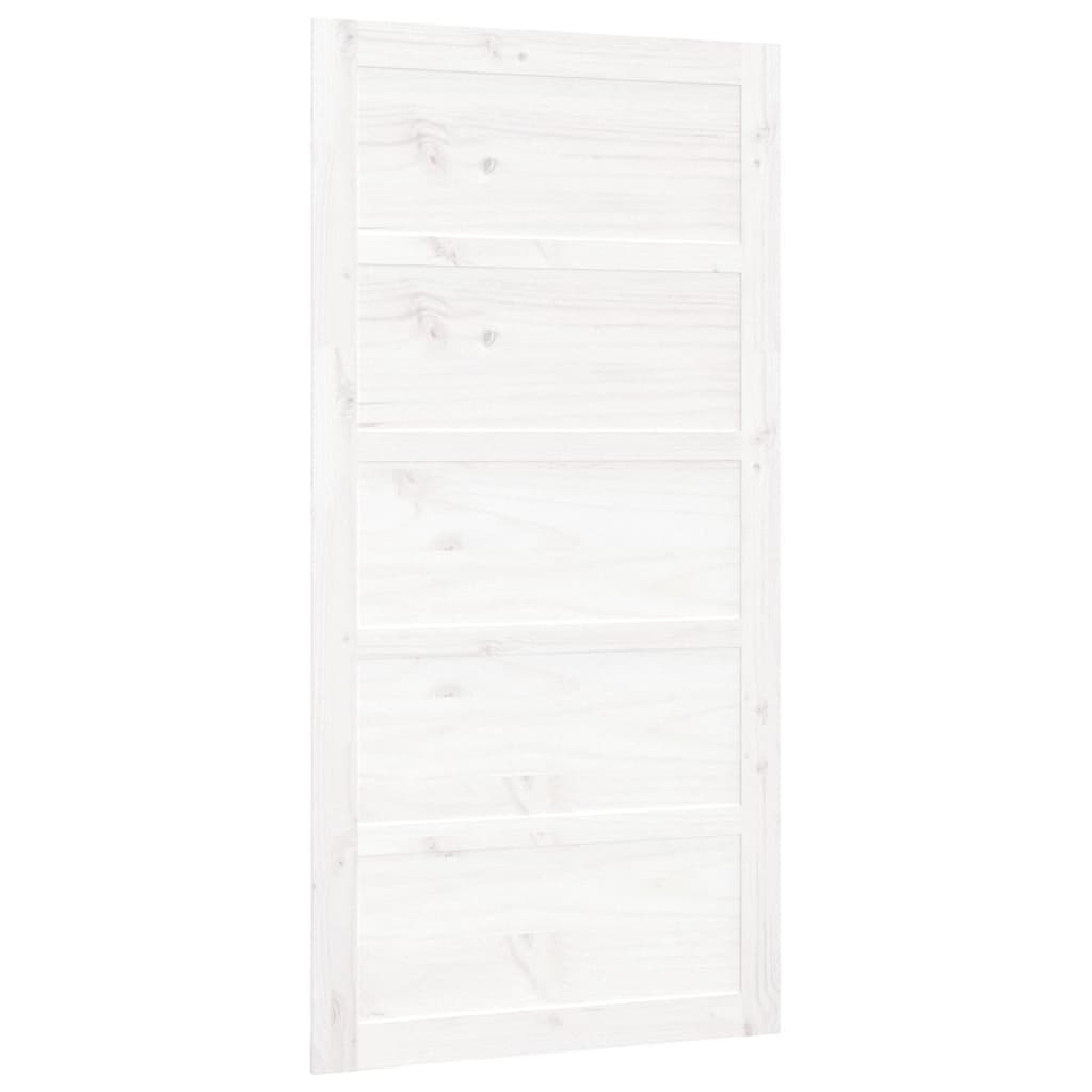 Vidaxl Porte coulissante 100x1.8x204,5 cm Pine solide blanc