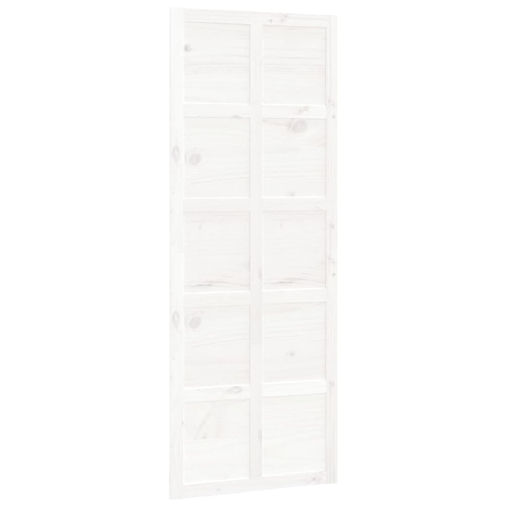 Vidaxl Sliding Porte 80x1.8x214 cm Pine solide blanc