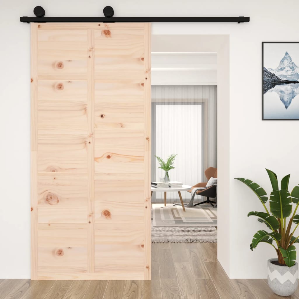 Vidaxl sliding door 100x1.8x214 cm solid pine