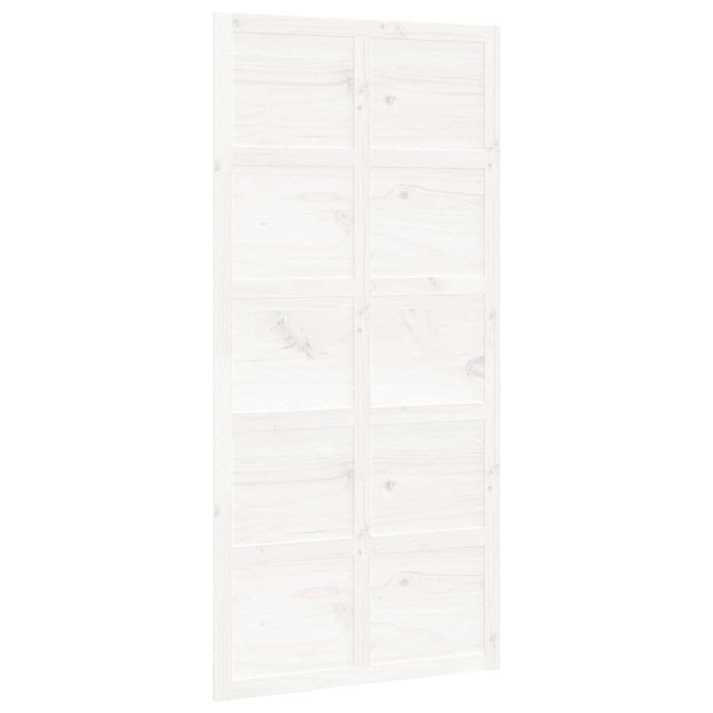 Puerta corredera de Vidaxl 100x1.8x214 cm de pino sólido blanco