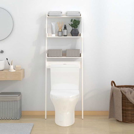 Vidaxx Toilettenständer 63,5x32x179 cm massives Kiefernholz weiß