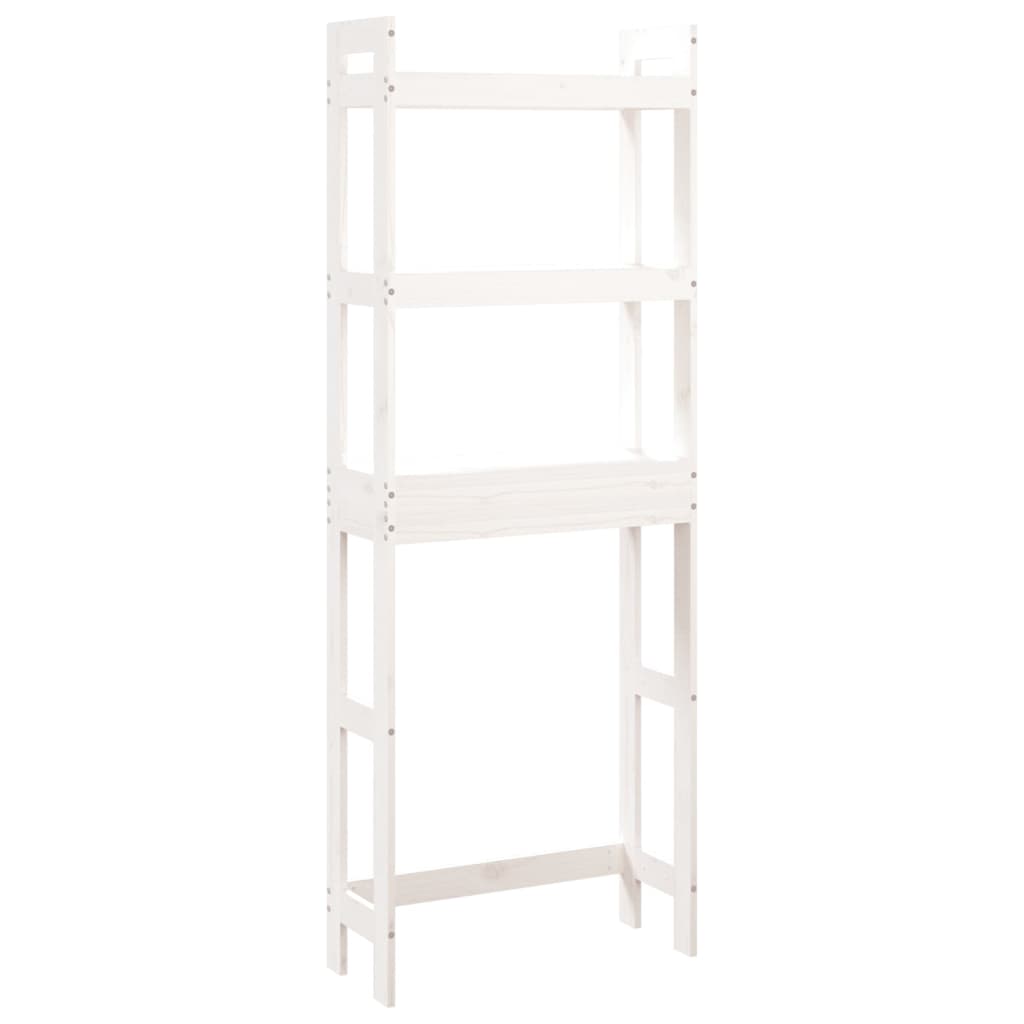 Vidaxx Toilettenständer 63x26x171 cm massives Kiefernholz weiß