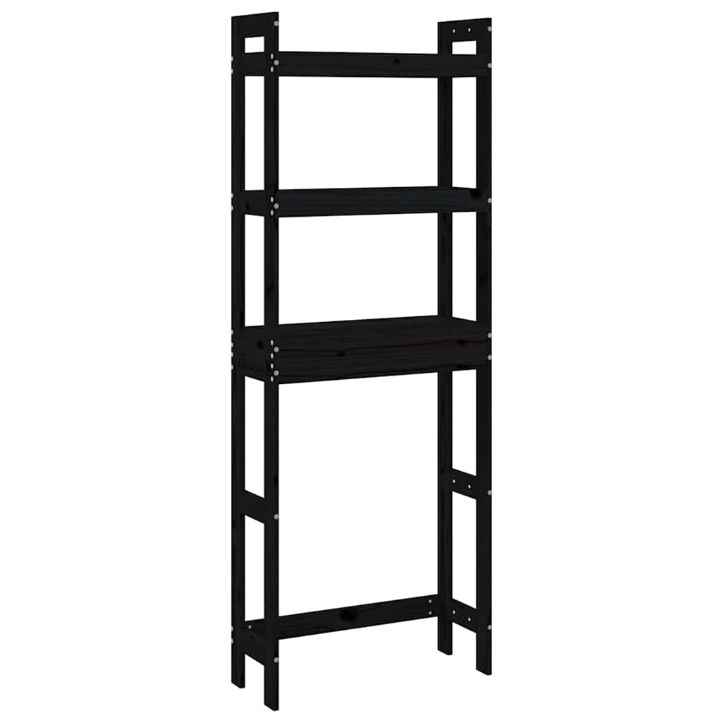 Vidaxx Toilettenständer 63x26x171 cm massives Kiefernholz schwarz