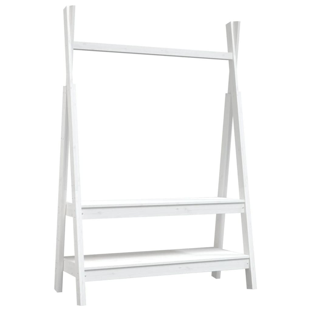 Vidaxl Clothing rack 100x45.5x150 cm Solid pine white