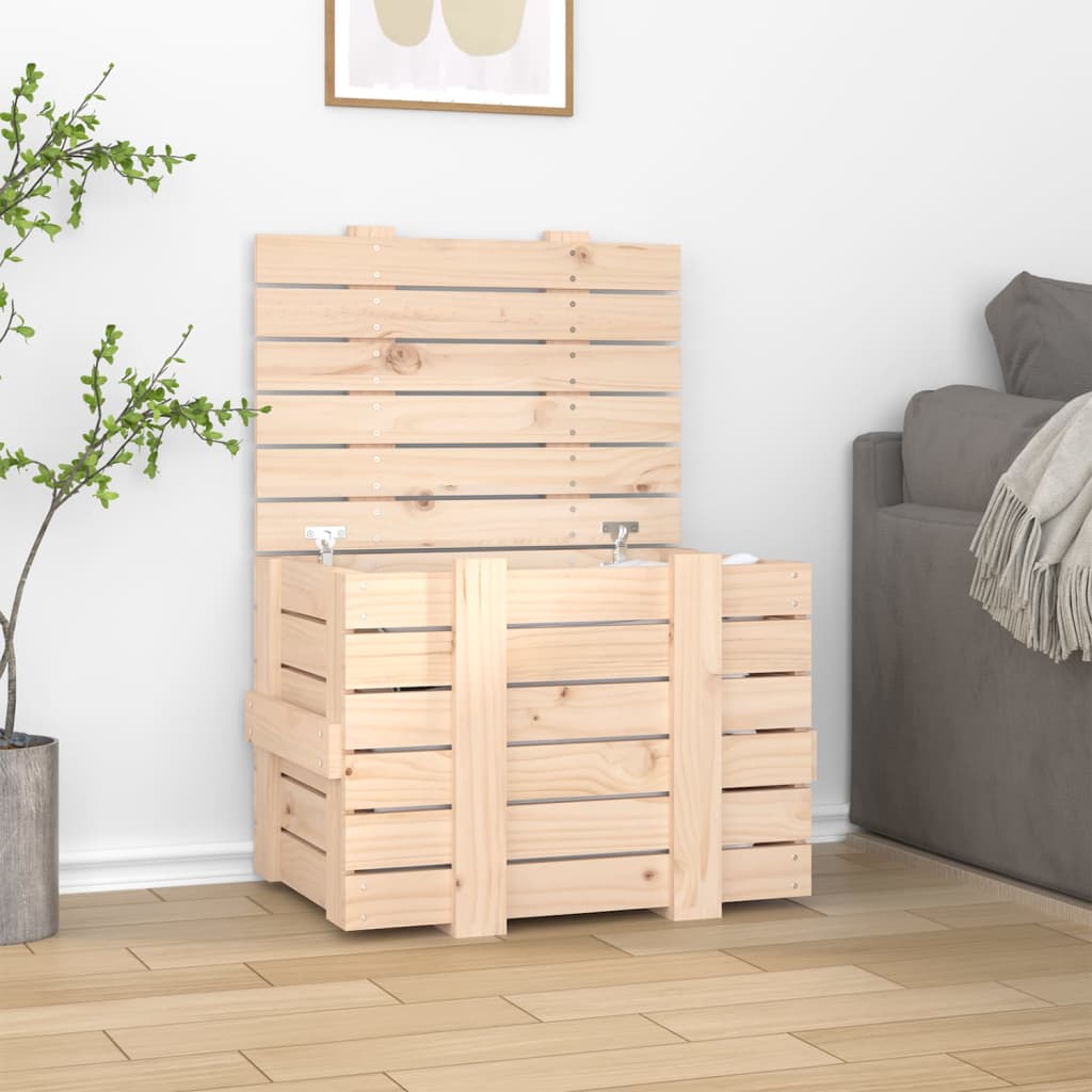 Vidaxx Aufbewahrungsbox 58x40,5x42 cm massives Kiefernholz