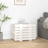 Boîte de rangement Vidaxl 58x40.5x42 cm Pine solide blanc