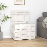 Vidaxx Aufbewahrungsbox 58x40,5x42 cm massives Kiefernholz weiß