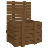 Vidaxx Aufbewahrungsbox 58x40,5x42 cm massives Kiefernholz honigbraun