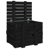 Vidaxx Aufbewahrungsbox 58x40,5x42 cm massives Kiefernholz schwarz