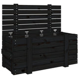 Vidaxx Aufbewahrungsbox 91x40,5x42 cm massives Kiefernholz schwarz