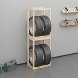 Vidaxl Tire rack 63x40x180 cm Solid pine