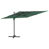 Parasol flotante Vidaxl con poste de aluminio 300x300 cm verde