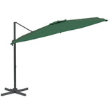 Parasol flotante Vidaxl con poste de aluminio 300x300 cm verde