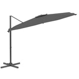 Vidaxl Floating Parasol con polo in alluminio 300x300 cm Antracite colorato