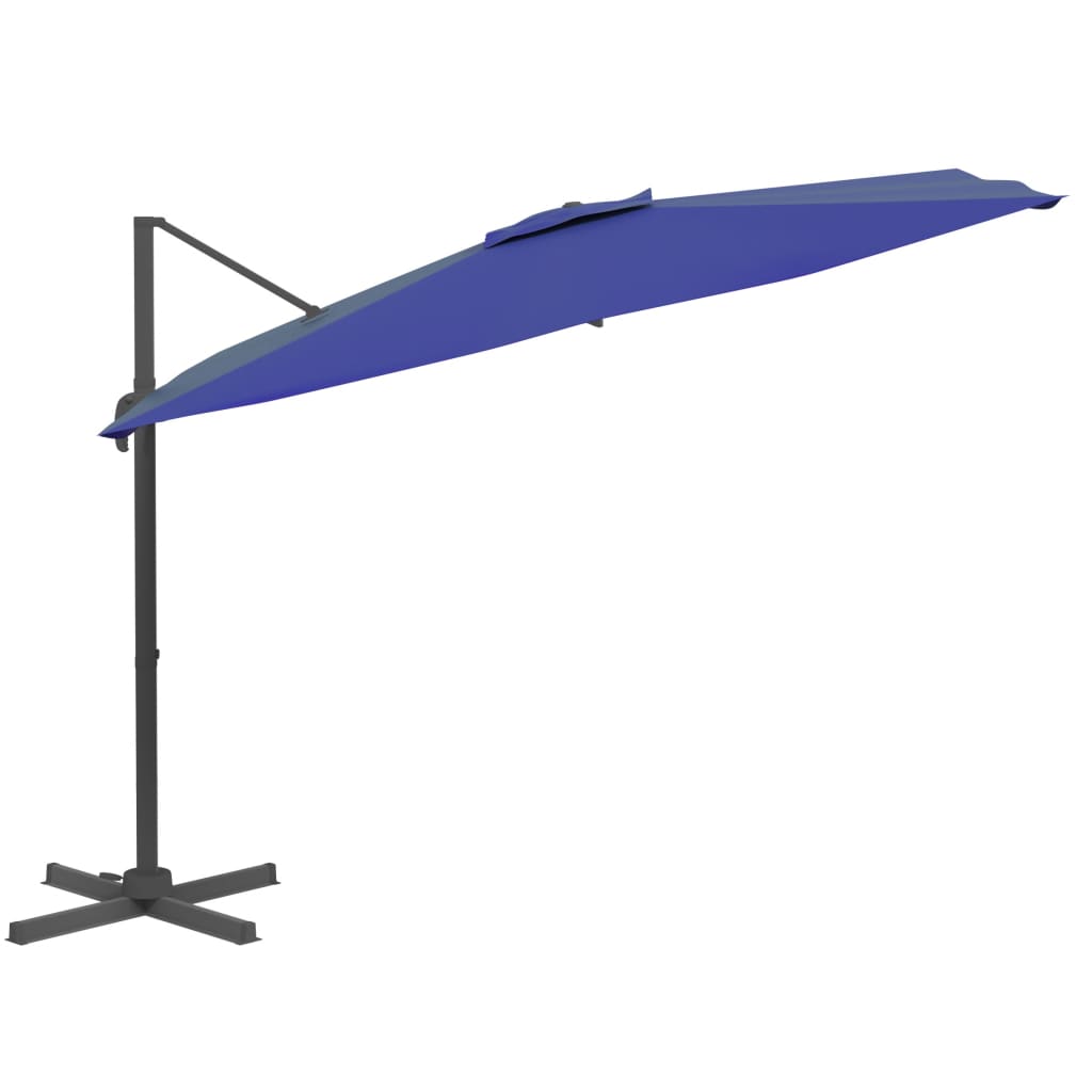 Vidaxl flytende parasol med aluminiumstang 400x300 cm Azure Blue