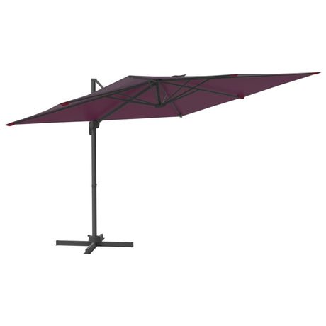 Vidaxl flytende parasol med aluminiumstang 400x300 cm burgunder rød