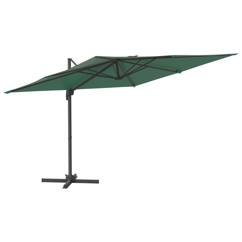 Vidaxl pływający parasol z oświetleniem LED 400x300 cm zielony