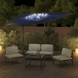 Vidaxl pływający parasol z oświetleniem LED 400x300 cm Azure Blue