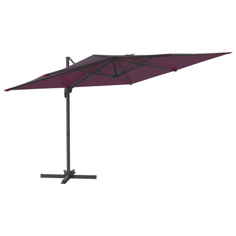 Vidaxl Floating Parasol z oświetleniem LED 400x300 cm Bordeaux Red