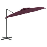 Vidaxl flytende parasol med dobbelttak 400x300 cm burgunder rød