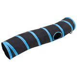 Vidaxl Cat Tunnel S-form 122 cm polyester svart och blå