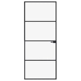 VidaXL inner door 83x201.5 cm hardened glass and aluminum narrow black