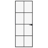 VidaXL inner door 76x201.5 cm hardened glass and aluminum narrow black