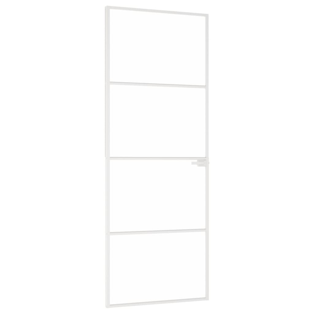 VidaXL inner door 76x201.5 cm hardened glass and aluminum narrow white