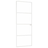 VidaXL inner door 76x201.5 cm hardened glass and aluminum narrow white