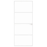 VidaXL Innentür 83x201,5 cm gehärtetes Glas und Aluminium schmal weiß