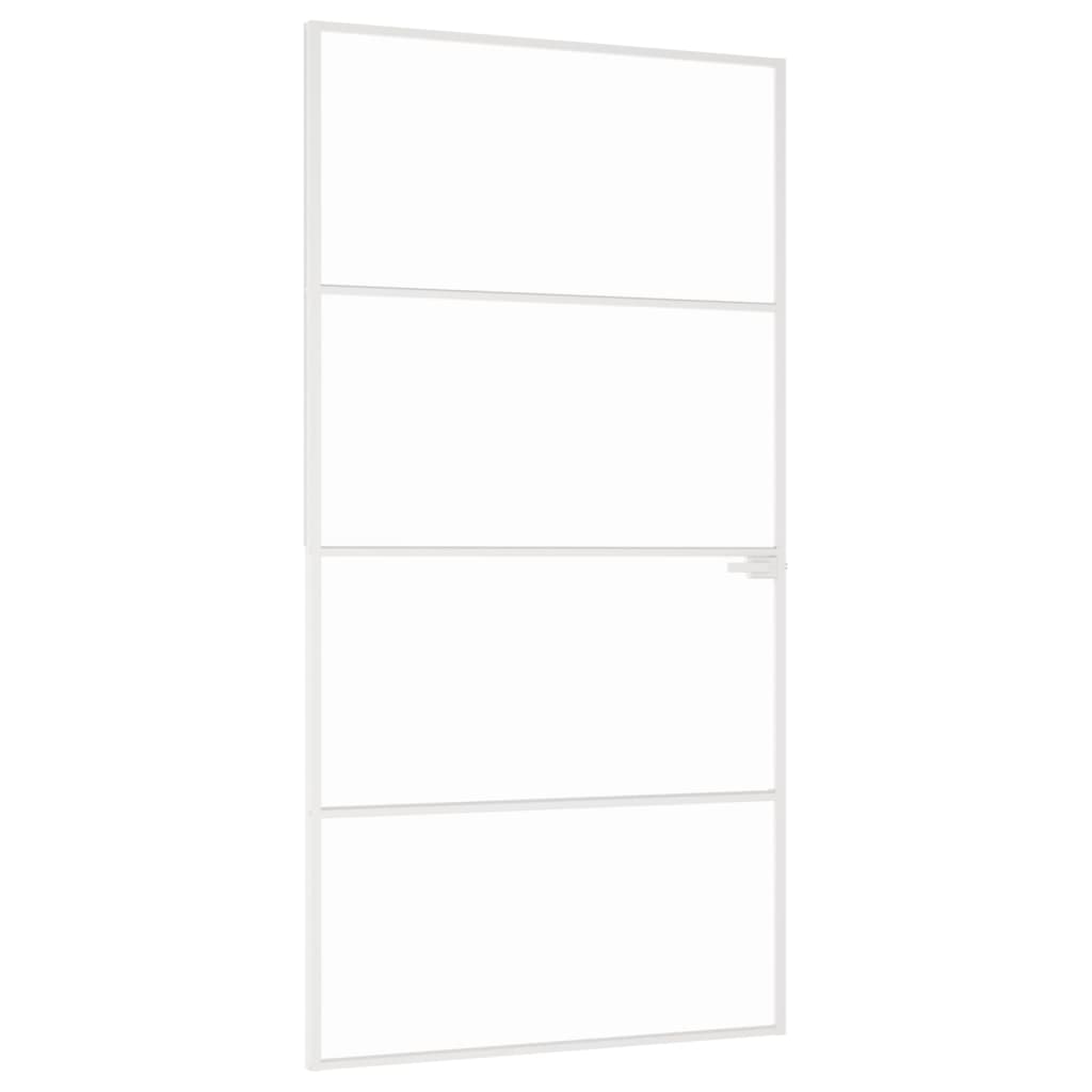 VidaXL inner door 102x201.5 cm hardened glass and aluminum narrow white