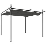 Vidaxl pergola med utdragbart tak 295x292x230 Anthracite -färgad