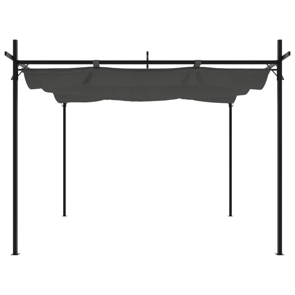 Vidaxl pergola med utdragbart tak 295x292x230 Anthracite -färgad