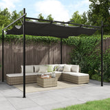 Vidaxl pergola med utdragbart tak 295x292x230 Anthracite -färgad