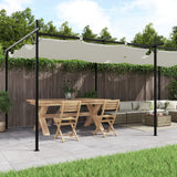 VidaXL Pergola mit ausfahrbarem Dach 589x292x230 cremefarben