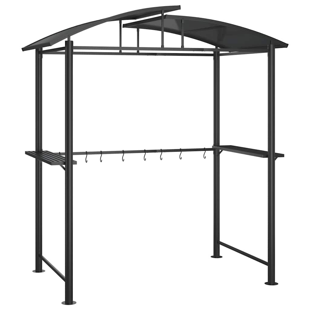 Vidaxl barbecue-overkapping 210x114x230 cm staal antracietkleurig