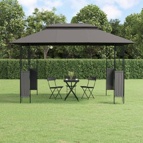 Vidaxx Pavillon mit Dach 400x300x270 cm Stahl Anthrazit